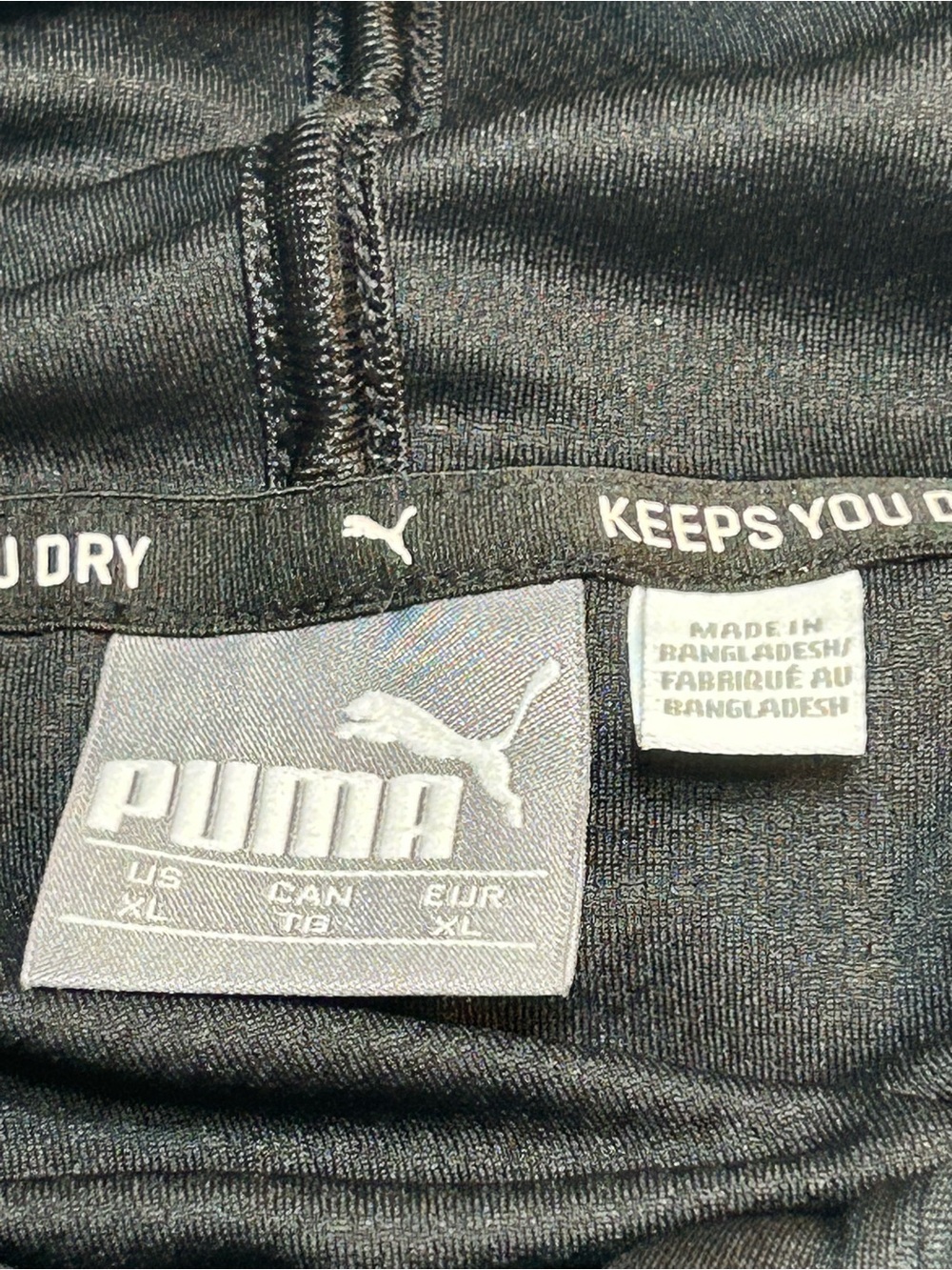 Puma Men's Full Zip Track Jacket Hoodie Black White Logo Activewear - Picture 8 of 8